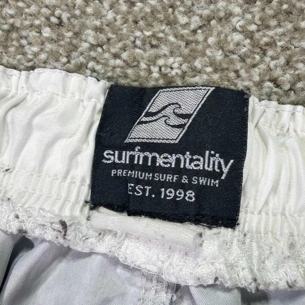 Vintage Surfmentality Y2K Aop Board Shorts Baggy Essentiaks 32 Waist